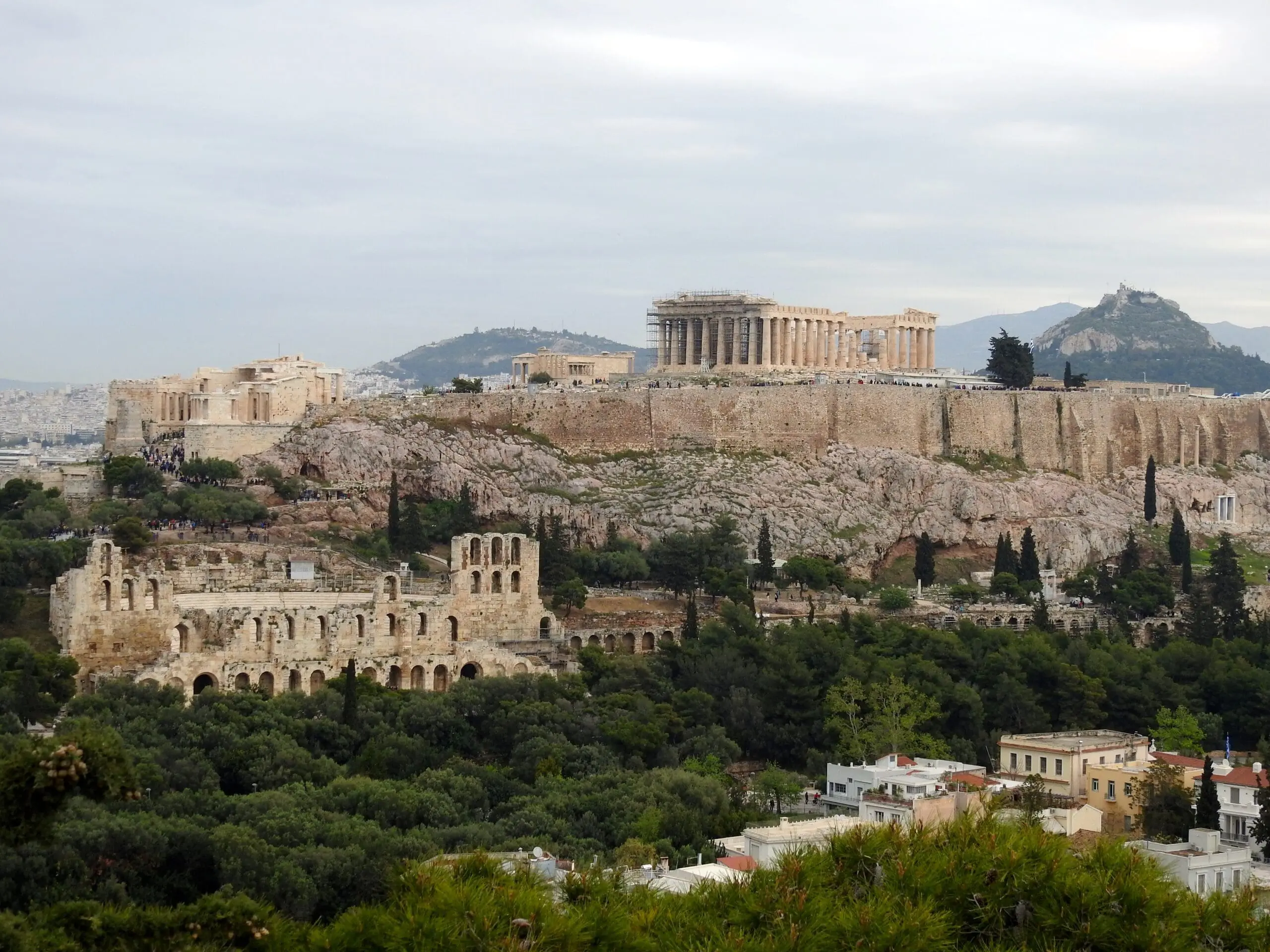 The Parthenon in the spring
